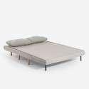 Conjunto de sofá cama de 2 plazas modelo escandinavo + sillón reclinable de tela Sienna 