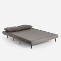 Conjunto de sofá cama de 2 plazas modelo escandinavo + sillón reclinable de tela Sienna 