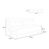 Sofá cama 2 plazas modelo escandinavo + sillón reclinable de terciopelo Sienna 