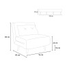 Sofá cama 2 plazas modelo escandinavo + sillón reclinable de terciopelo Sienna 