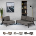 Conjunto de sillón plegable + sofá cama de dos plazas de tela Elysee Venta