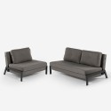 Conjunto de sillón plegable + sofá cama de dos plazas de tela Elysee Rebajas