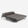 Conjunto de sillón plegable + sofá cama de dos plazas de tela Elysee 
