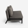 Conjunto de sillón plegable + sofá cama de dos plazas de tela Elysee Coste