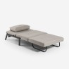 Conjunto de sillón plegable + sofá cama de dos plazas de terciopelo Elysee 