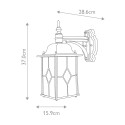Aplique de pared de exterior para jardín farol estilo clásico Wexford 2 Descueto