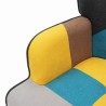 Set sillón patchwork + puff reposapiés estilo escandinavo Chapty Plus Características