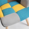 Set sillón patchwork + puff reposapiés estilo escandinavo Chapty Plus Compra