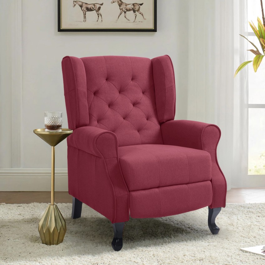 Sillón relax bergère reclinable moderno tapizado en tela Ethron Class Promoción
