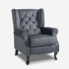 Sillón bergère de salón reclinable en terciopelo Ethron Lux Coste