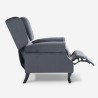 Sillón bergère de salón reclinable en terciopelo Ethron Lux 
