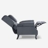 Sillón bergère de salón reclinable en terciopelo Ethron Lux 