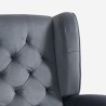 Sillón bergère de salón reclinable en terciopelo Ethron Lux 