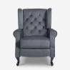 Sillón bergère de salón reclinable en terciopelo Ethron Lux Compra