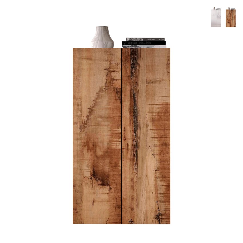 Armario multiusos para salón u oficina 2 puertas 2 estantes 63x35x114cm Liara Promoción