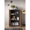 Armario multiusos para salón u oficina 2 puertas 2 estantes 63x35x114cm Liara Características