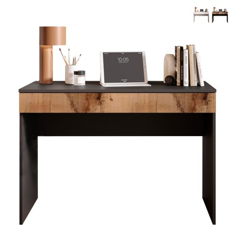 Escritorio moderno para oficina, ahorra espacio, con cajón 110x50x76cm Liam Promoción