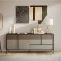 Aparador moderno de madera para salón, 4 puertas y 1 cajón, 206x40x86cm Adhele Oferta