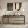 Aparador moderno de madera para salón, 4 puertas y 1 cajón, 206x40x86cm Adhele Oferta