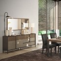 Aparador moderno de madera para salón, 4 puertas y 1 cajón, 206x40x86cm Adhele Modelo
