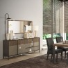 Aparador moderno de madera para salón, 4 puertas y 1 cajón, 206x40x86cm Adhele Modelo