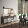 Aparador moderno de madera para salón, 4 puertas y 1 cajón, 206x40x86cm Adhele Características