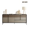 Aparador moderno de madera para salón, 4 puertas y 1 cajón, 206x40x86cm Adhele Promoción
