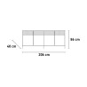 Aparador moderno para sala de estar y cocina 4 puertas 206x40x86cm Solna Coste