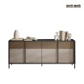 Aparador moderno para sala de estar y cocina 4 puertas 206x40x86cm Solna Promoción