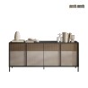 Aparador moderno para sala de estar y cocina 4 puertas 206x40x86cm Solna Promoción