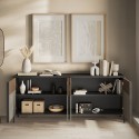 Aparador moderno para sala de estar y cocina 4 puertas 206x40x86cm Solna Medidas