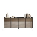 Aparador moderno para sala de estar y cocina 4 puertas 206x40x86cm Solna Stock