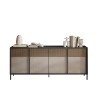 Aparador moderno para sala de estar y cocina 4 puertas 206x40x86cm Solna Stock