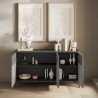 Aparador moderno de cocina y salón en madera 156x40x86cm 3 puertas Pitea Modelo