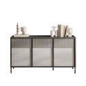 Aparador moderno de cocina y salón en madera 156x40x86cm 3 puertas Pitea Stock