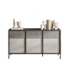 Aparador moderno de cocina y salón en madera 156x40x86cm 3 puertas Pitea Stock