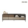 Mueble para TV moderno de pie 205x40x44 cm con 2 puertas y cajón Jahn Venta