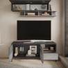 Mueble para TV de salón diseño moderno 2 puertas 1 cajón 156x40x64cm Saban Modelo