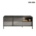 Mueble para TV de salón diseño moderno 2 puertas 1 cajón 156x40x64cm Saban Promoción