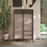 Aparador alto moderno con 3 estantes y 2 cajones para sala de estar 106x177cm Blaine Oferta