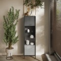 Vitrina moderna para sala de estar expositiva con 2 estantes 55x40x203cm Winona Oferta