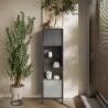 Vitrina moderna para sala de estar expositiva con 2 estantes 55x40x203cm Winona Oferta
