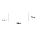 Mesa de comedor moderna 190x90cm madera patas de hierro Monsul Stock