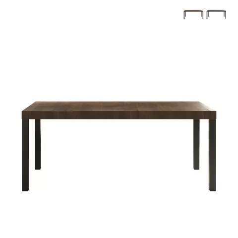 Mesa de comedor cocina moderna 190x90cm madera patas de hierro Monsul Promoción