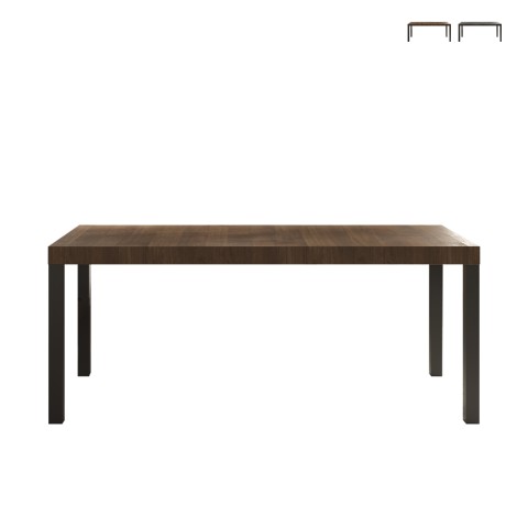 Mesa de comedor moderna 190x90cm madera patas de hierro Monsul Promoción