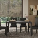 Mesa de comedor cocina 140x90 cm de madera moderna con patas de hierro Sartel Oferta