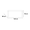 Mesa de comedor cocina 140x90 cm de madera moderna con patas de hierro Sartel Modelo