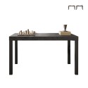 Mesa de comedor cocina 140x90 cm de madera moderna con patas de hierro Sartel Promoción