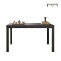Mesa de comedor cocina 140x90 cm de madera moderna con patas de hierro Sartel Promoción