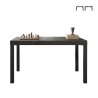 Mesa de comedor cocina 140x90 cm de madera moderna con patas de hierro Sartel Promoción